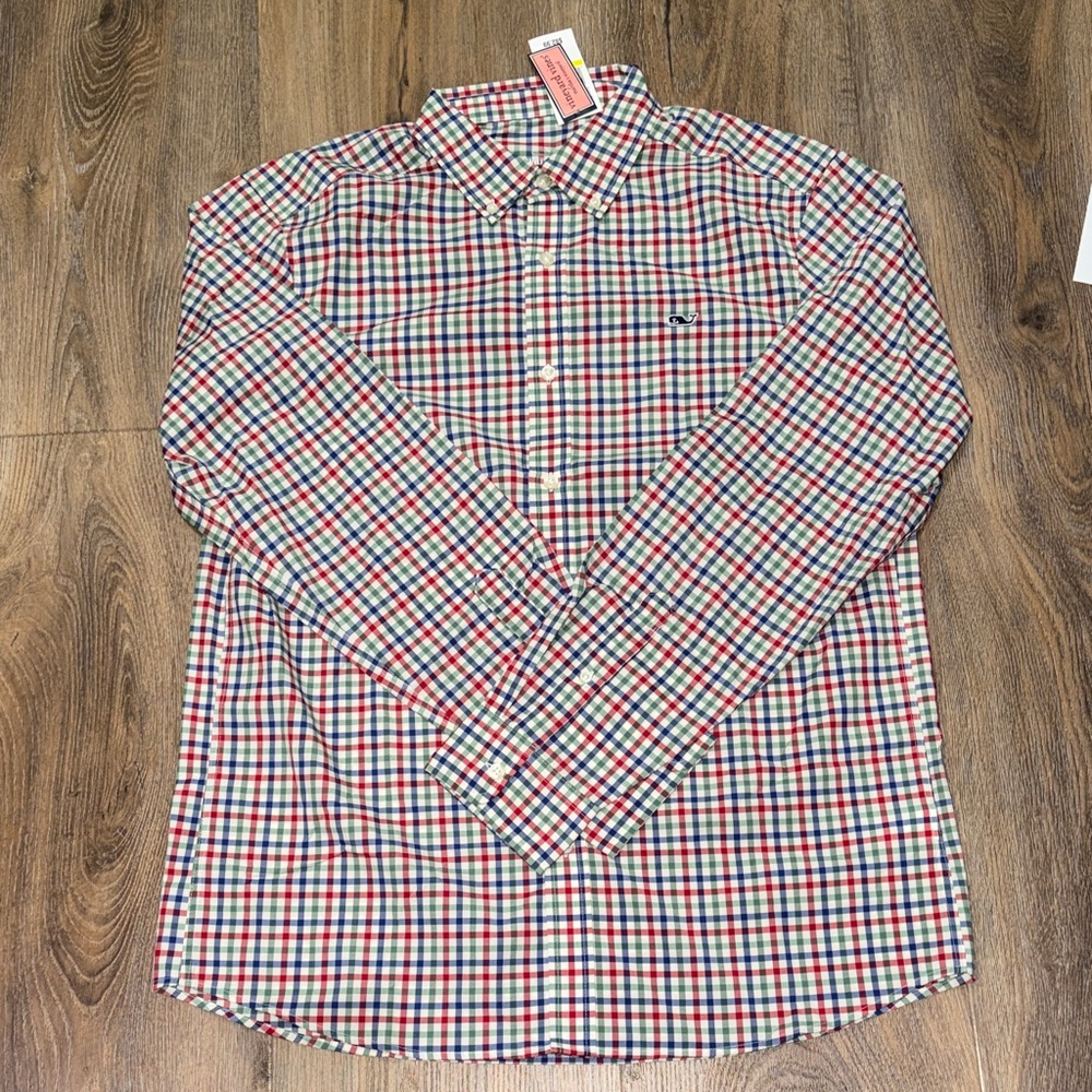 NWT Men’s Vineyard Vines Performance Nylon Tattersall Shirt